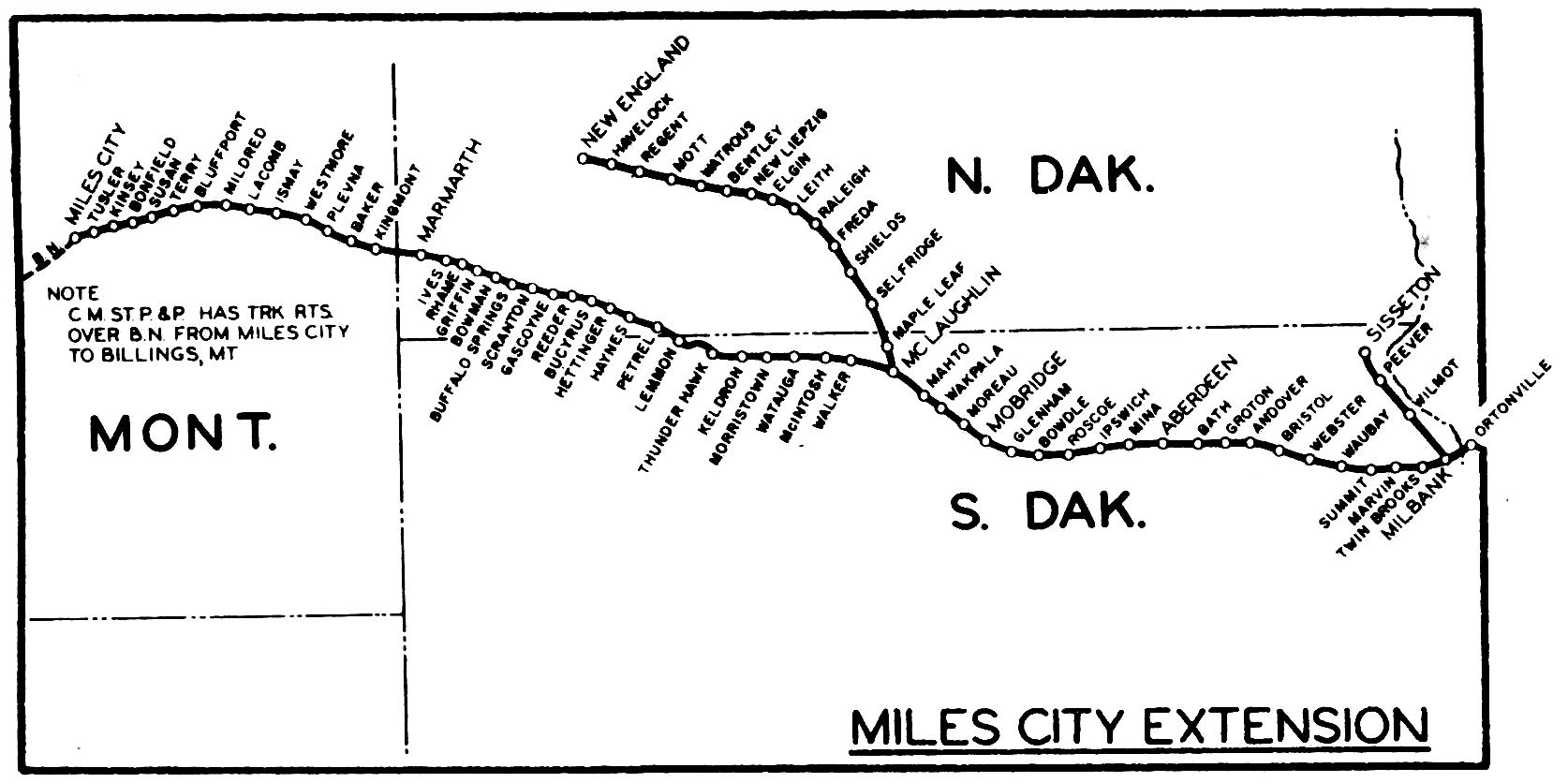 Milwaukee Road System Map
