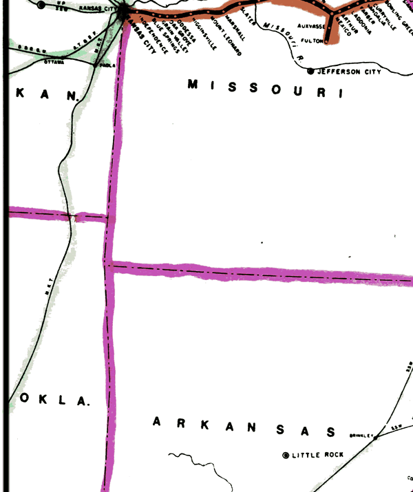 Illinois Central Gulf Pacific Railroad System Map